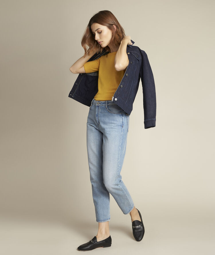 Pull jaune diapason miel.