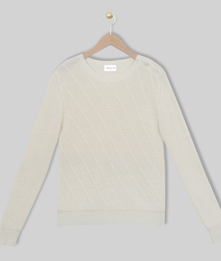 Pull écru flore ecru.