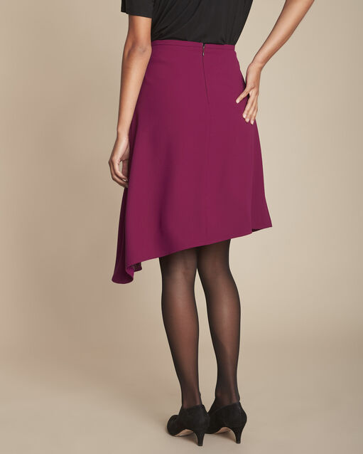 Jupe asymétrique pourpre kali pourpre.
