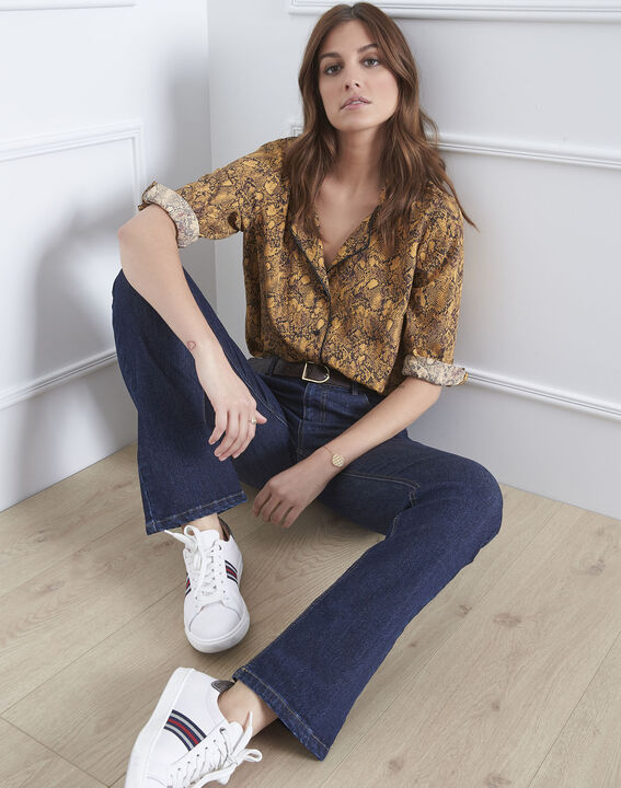 Chemise anis imprimé peau de bête Vienne | 1-2-3 Chemise anis imprimé peau de bête Vienne PhotoZ | 1-2-3
