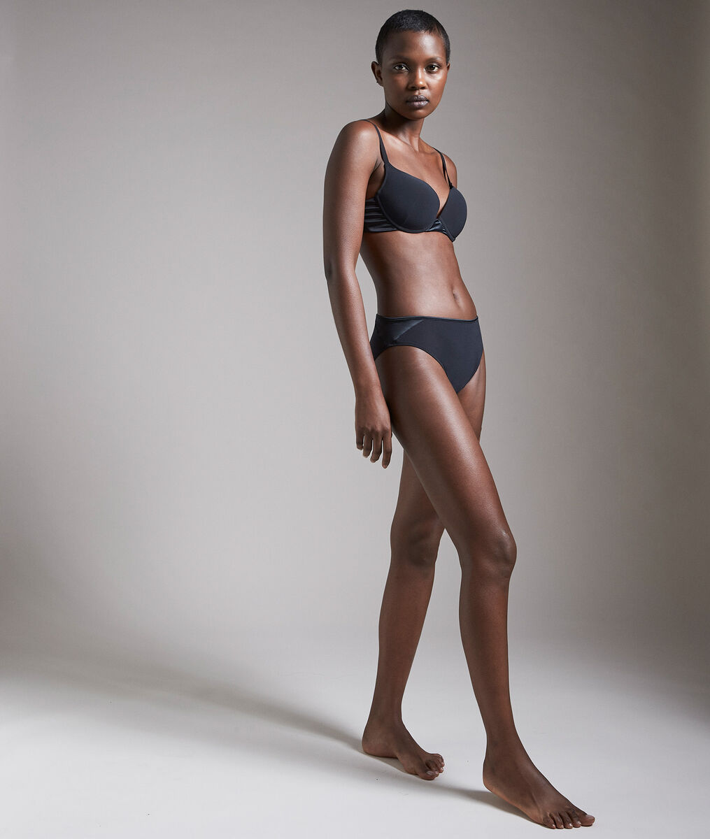 Culotte en microfibre noire Colette | 1-2-3 Culotte en microfibre noire Colette PhotoZ | 1-2-3
