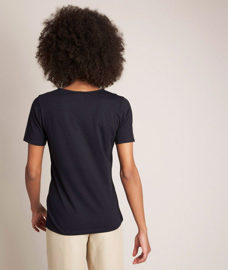 Tee-shirt brodé rayana noir.