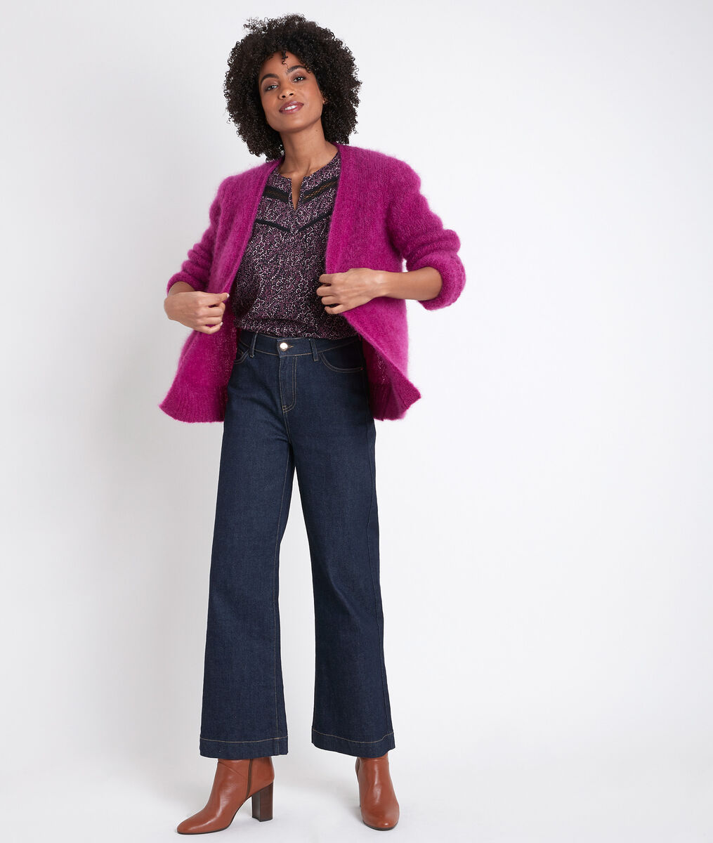 Blouse fuchsia imprimée Juan | 1-2-3 Blouse fuchsia imprimée Juan PhotoZ | 1-2-3