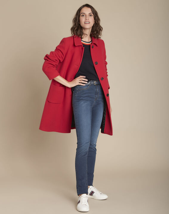 Manteau rouge en laine Terry | 1-2-3 Manteau rouge en laine Terry PhotoZ | 1-2-3