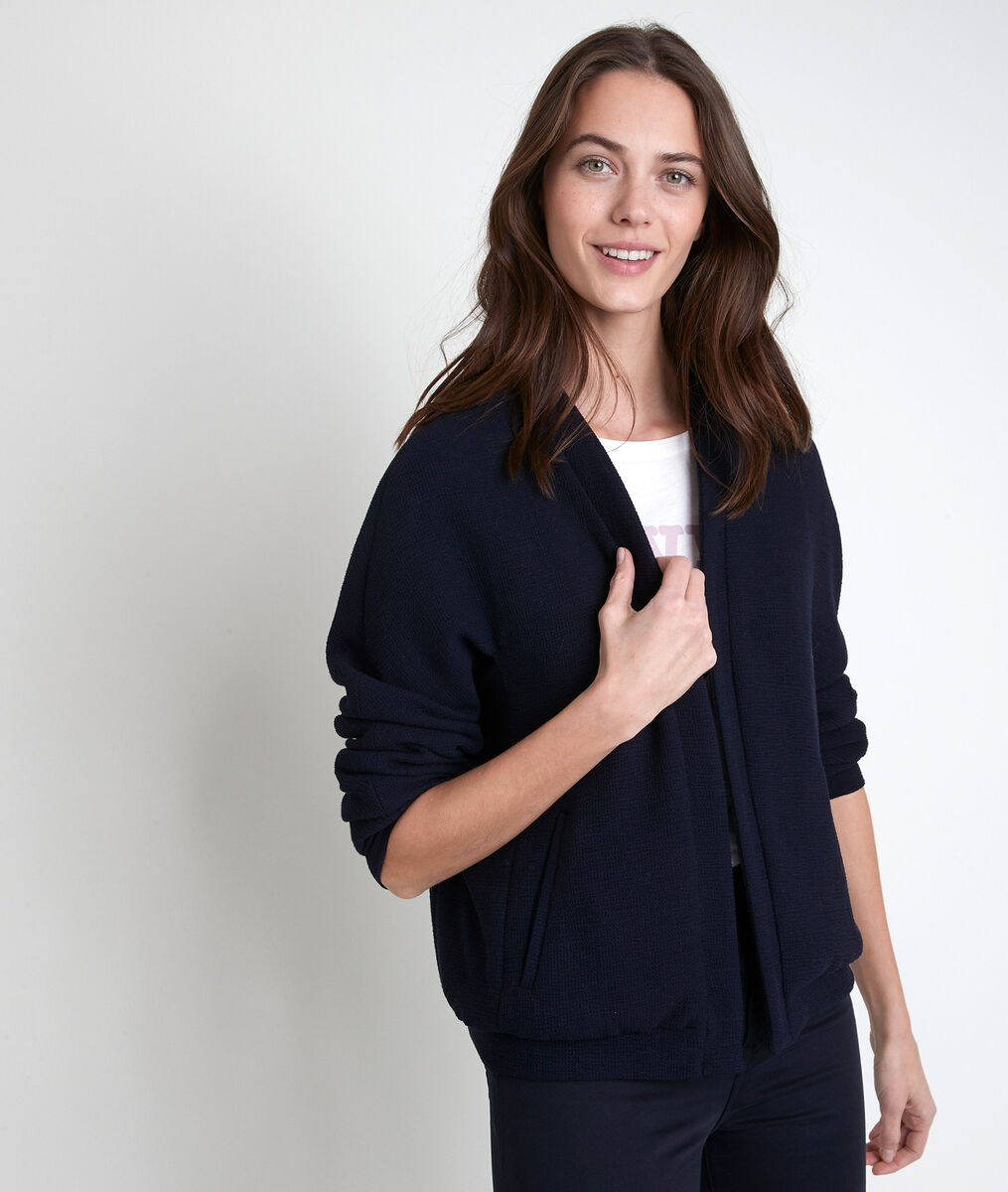 Veste gaufrée marine Pia | 1-2-3 Veste gaufrée marine Pia PhotoZ | 1-2-3