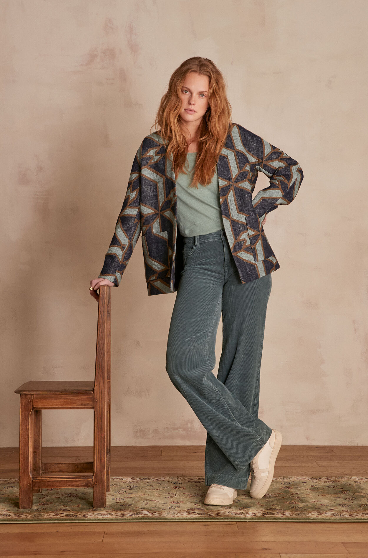 Jean wideleg en velours sandy Maison 123 taille 36