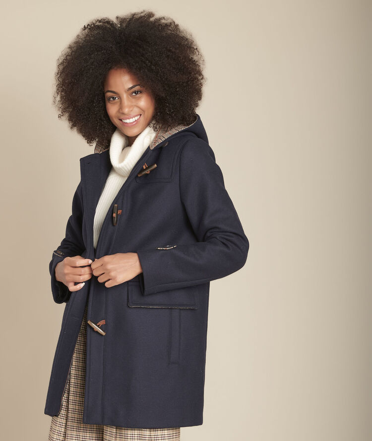 Marineblauwe dufflecoat tatiana marine.