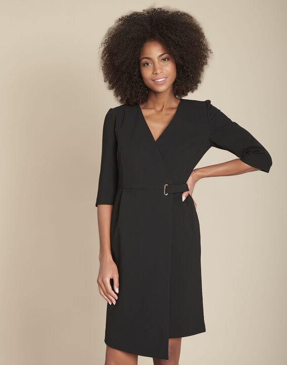 Robe en microfibre noire Idelma | 1-2-3 Robe en microfibre noire Idelma PhotoZ | 1-2-3