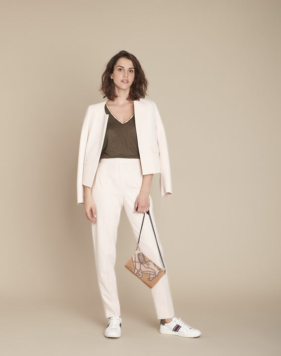 Pantalon poudre cigarette en microfibre Lara | 1-2-3 Pantalon poudre cigarette en microfibre Lara PhotoZ | 1-2-3