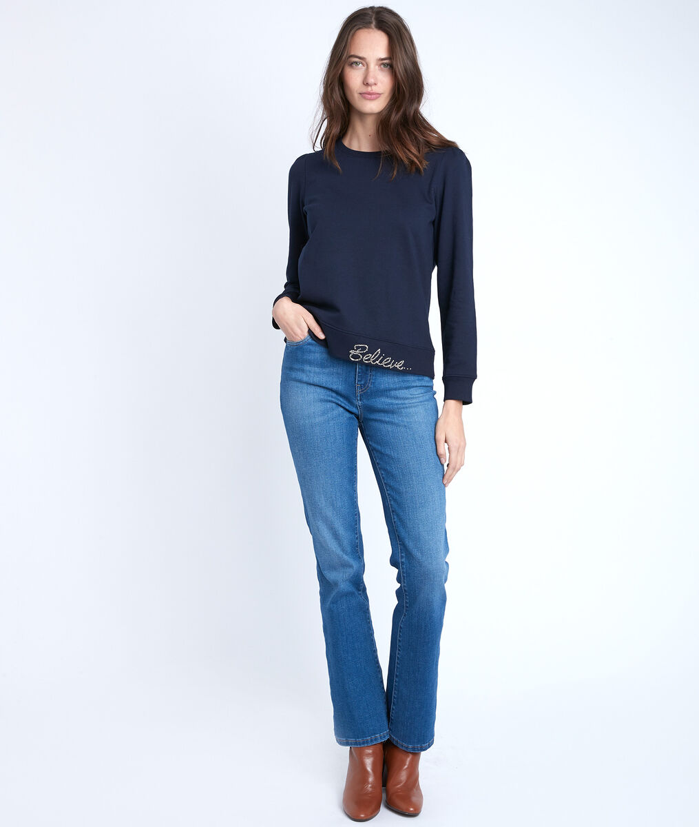 Sweat marine à strass Ivy | 1-2-3 Sweat marine à strass Ivy PhotoZ | 1-2-3
