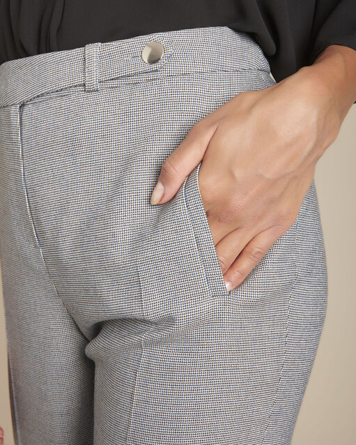 Pantalon gris chiné cigarette eloi chine moyen.