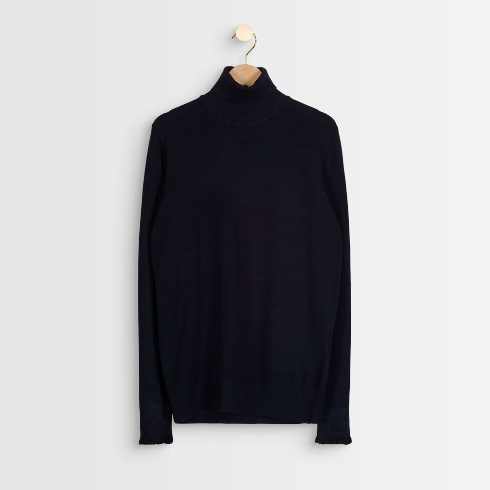 Pull col roulé marine radya marine.