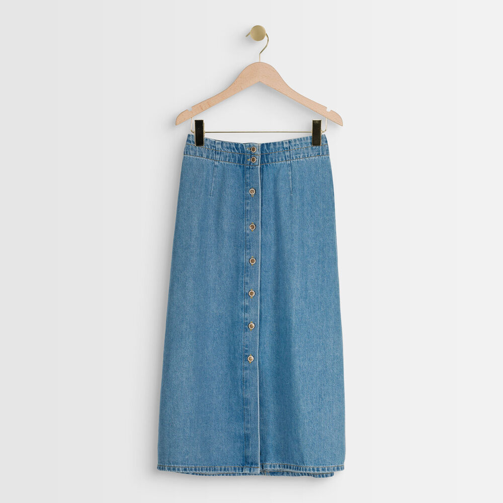 Jupe longue en denim pure bleached ely pure bleached.