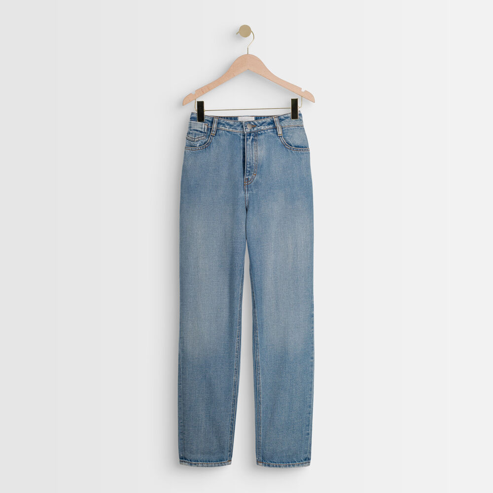 De lovely mum jeans pure bleached solene pure bleached.