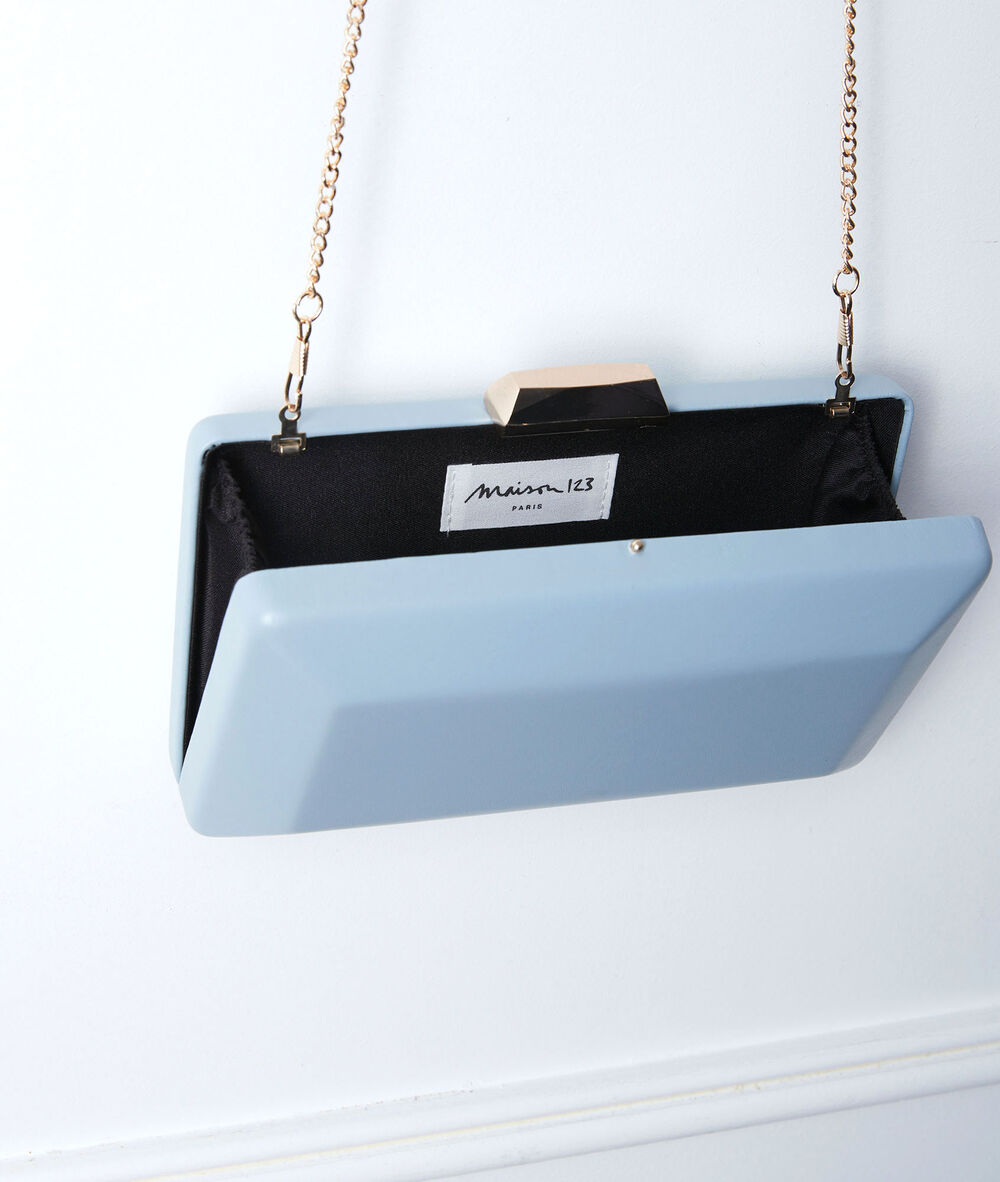 Pochette bleue daphné pure bleached.