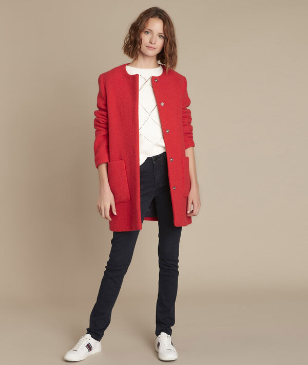 Manteau en laine rouge Emma | 1-2-3 Manteau en laine rouge Emma PhotoZ | 1-2-3