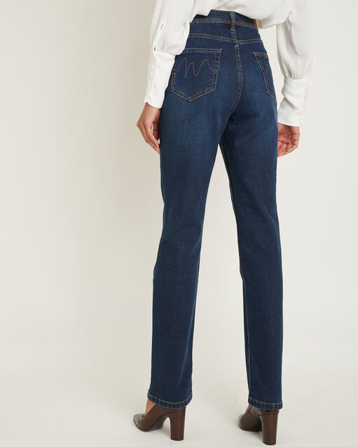 L'original 123 jean droit brut sonia indigo fonce.