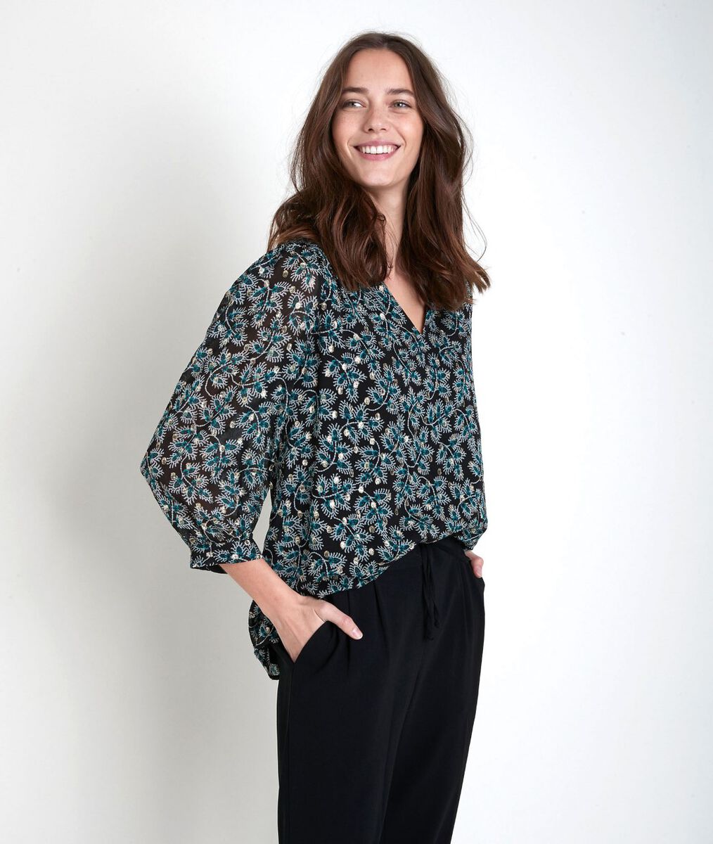 Blouse cyprès imprimée Elsou | 1-2-3 Blouse cyprès imprimée Elsou PhotoZ | 1-2-3