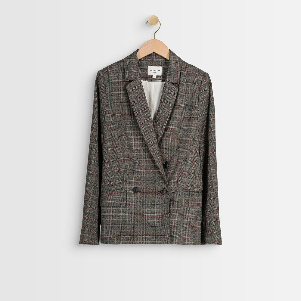 Veste à carreaux tracy anthracite.