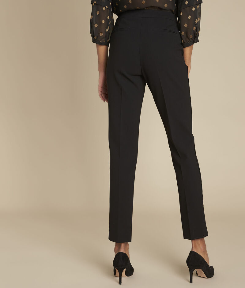 Pantalon en microfibre eluard noir.