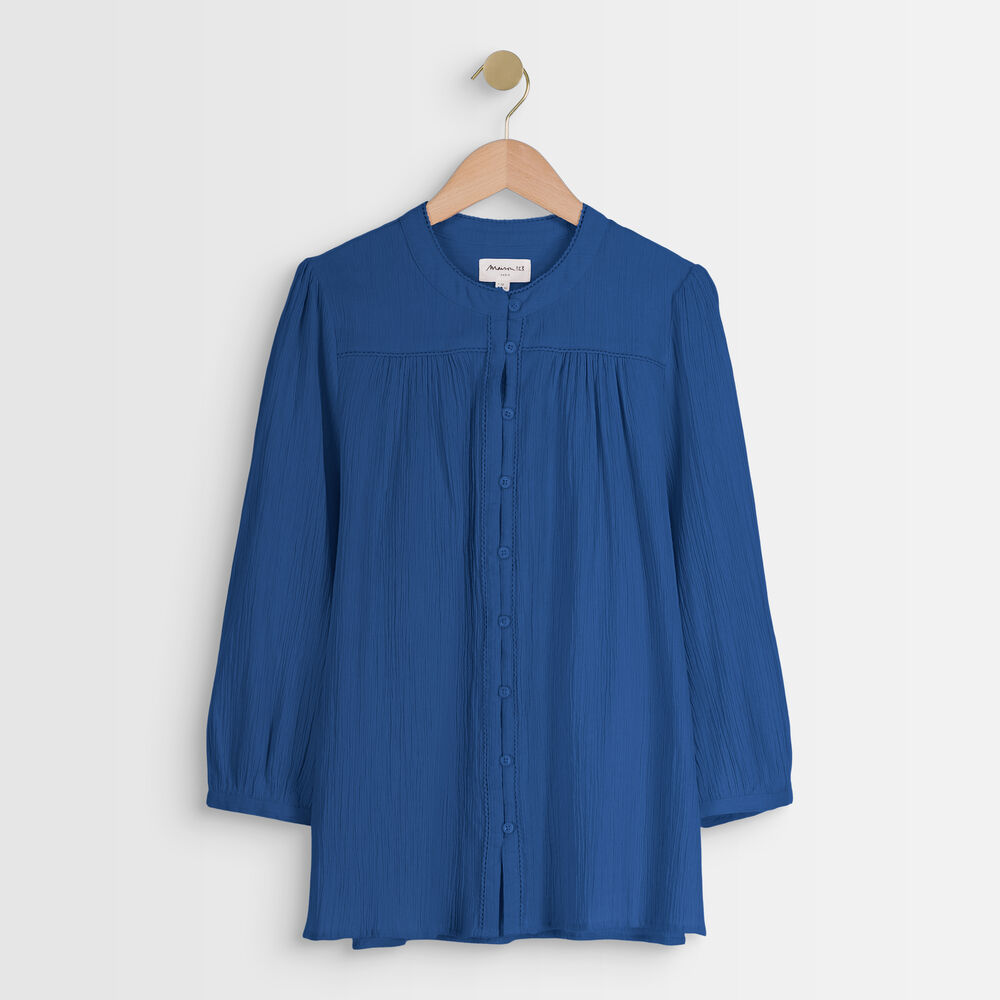 Blouse en coton bleu tobby bleu.