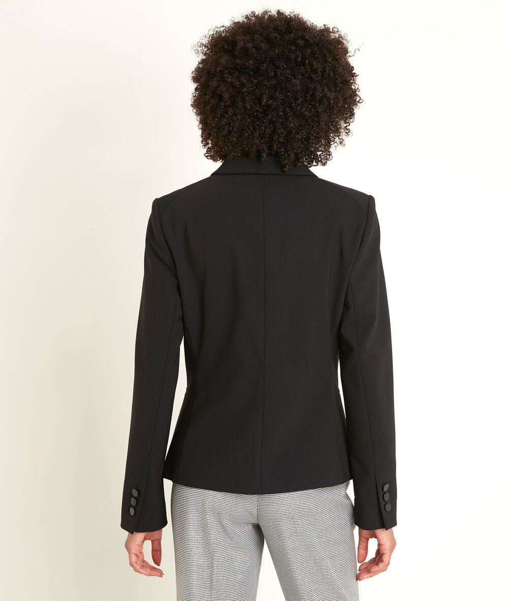 Veste en microfibre noire sarry noir.