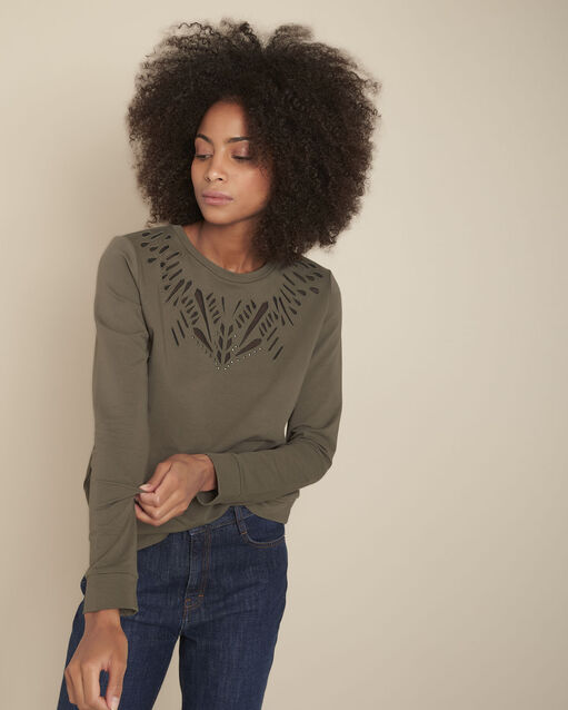 Sweat kaki ajouré Camargue (2) - Maison 123