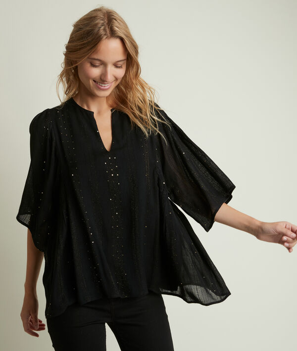 Blouse à sequins noire June | 1-2-3 Blouse à sequins noire June PhotoZ | 1-2-3