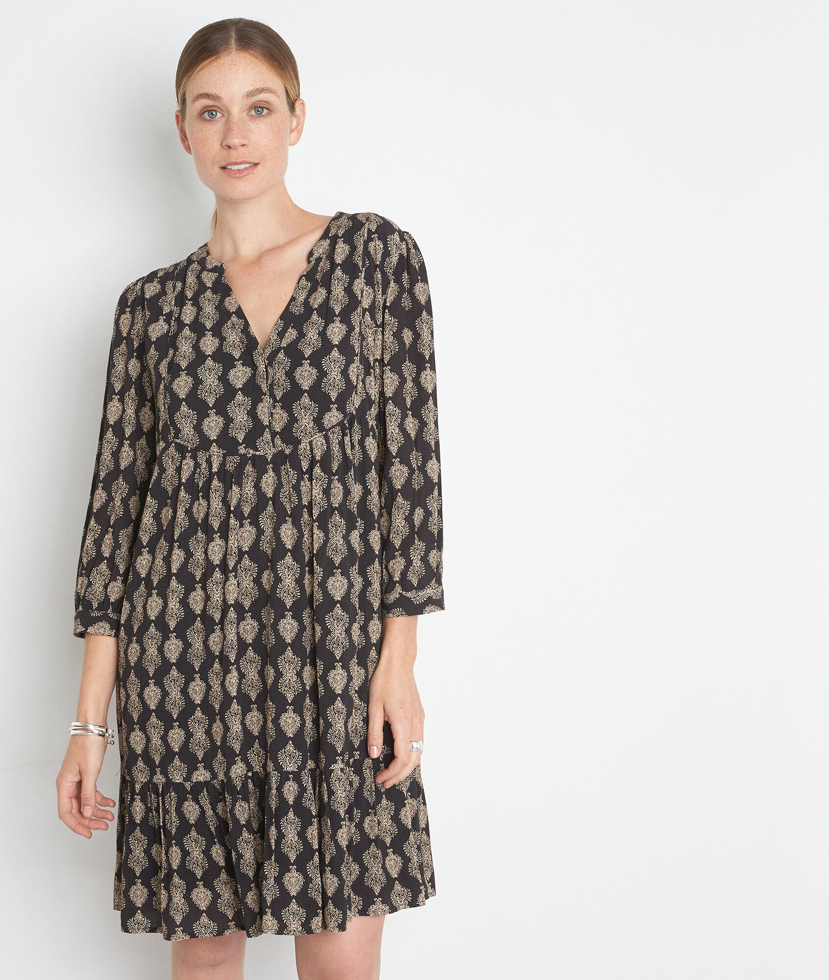 robe noire viscose
