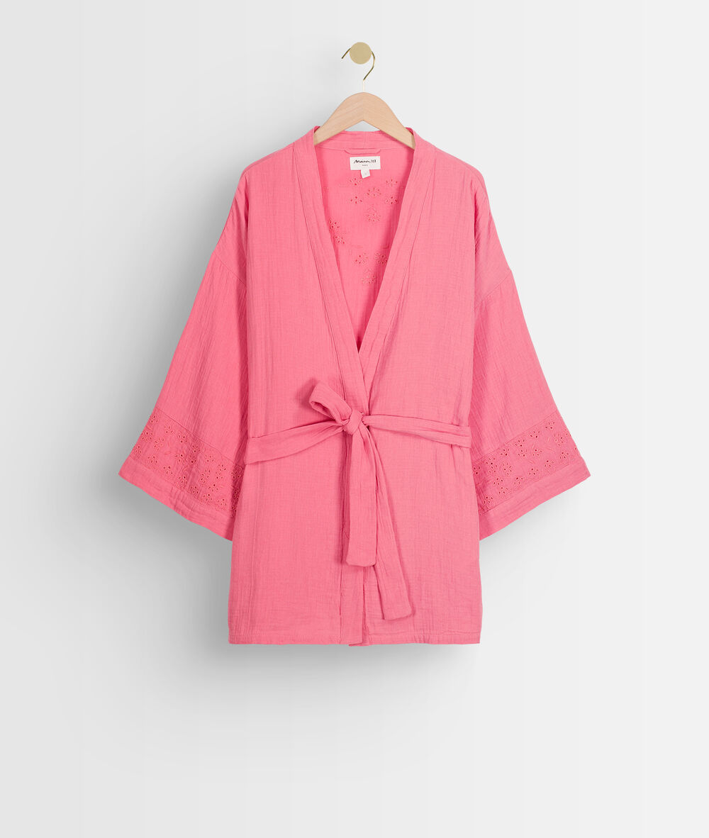 Kimono en coton fraise tibo fraise.