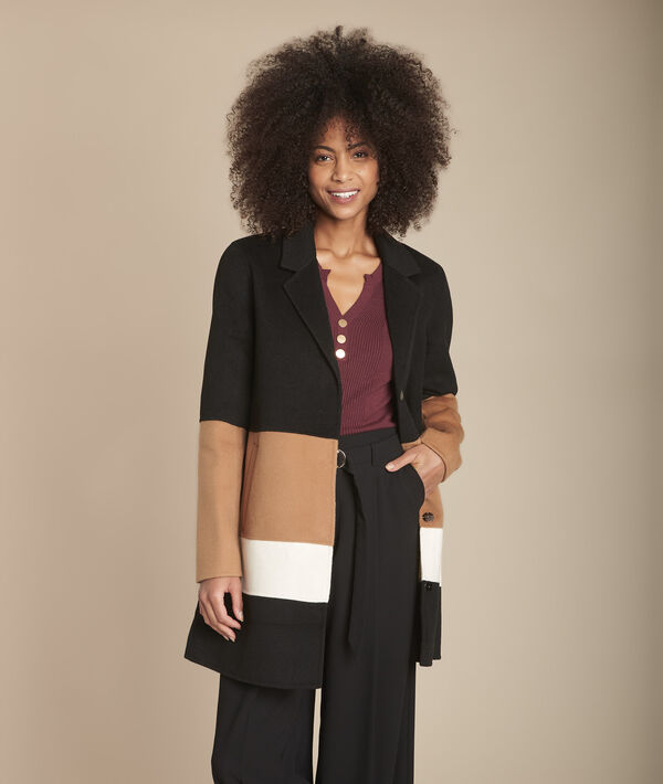 Manteau double face colorblock Tiffaine | 1-2-3 Manteau double face colorblock Tiffaine PhotoZ | 1-2-3