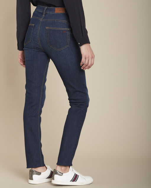 L'elégant push-up jean slim brut salima indigo fonce.