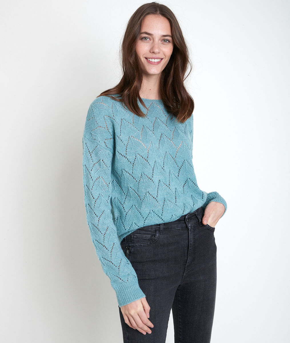 Pull jade ajouré Agathe | 1-2-3 Pull jade ajouré Agathe PhotoZ | 1-2-3