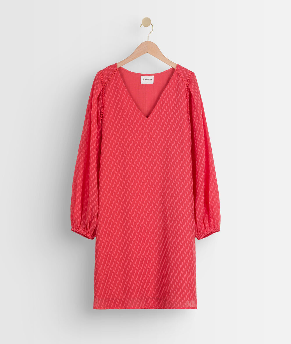 Robe corail plumetis marcia corail.