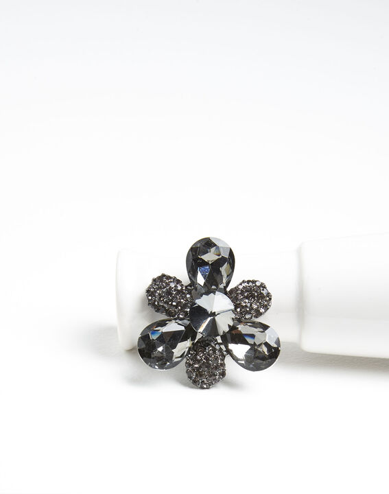 Broche trefle argent et pierres noires Xiao | 1-2-3 Broche trefle argent et pierres noires Xiao PhotoZ | 1-2-3
