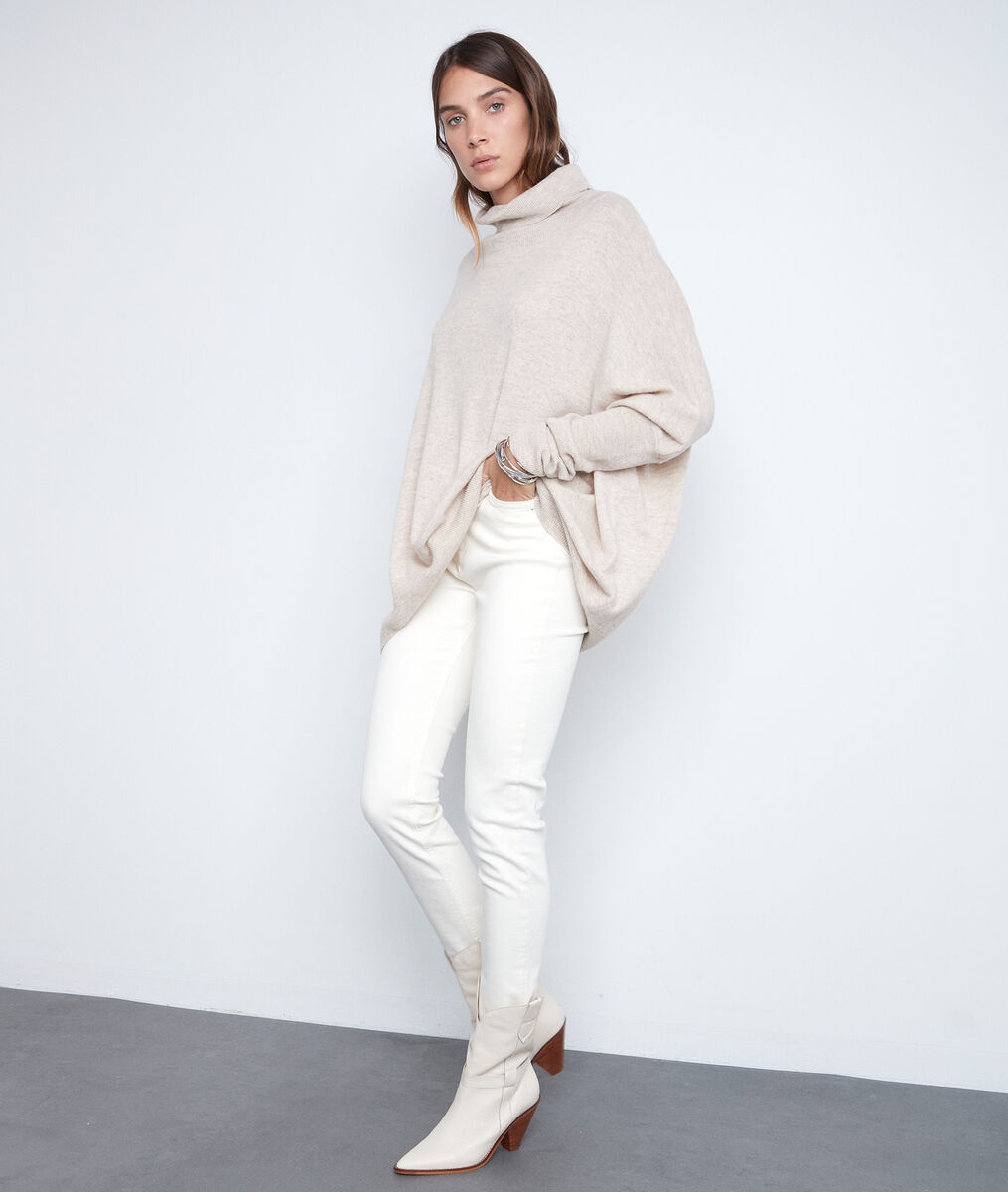 Pull col roulé beige Tulio | 1-2-3 Pull col roulé beige Tulio PhotoZ | 1-2-3