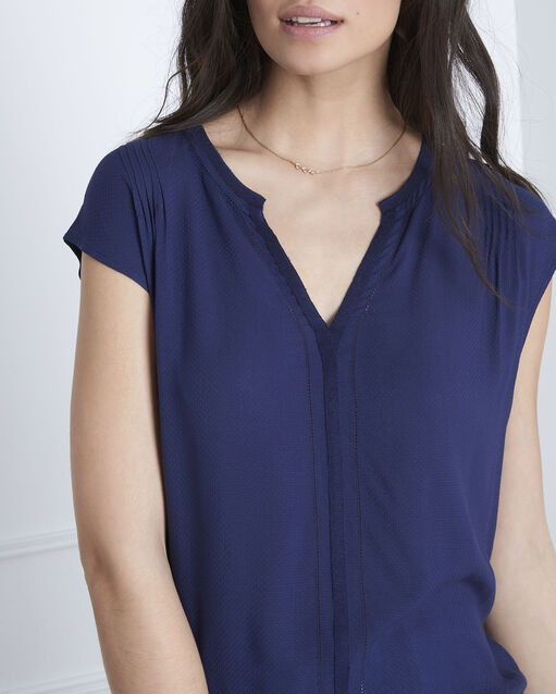 Blouse marine biatière vanissa encre.