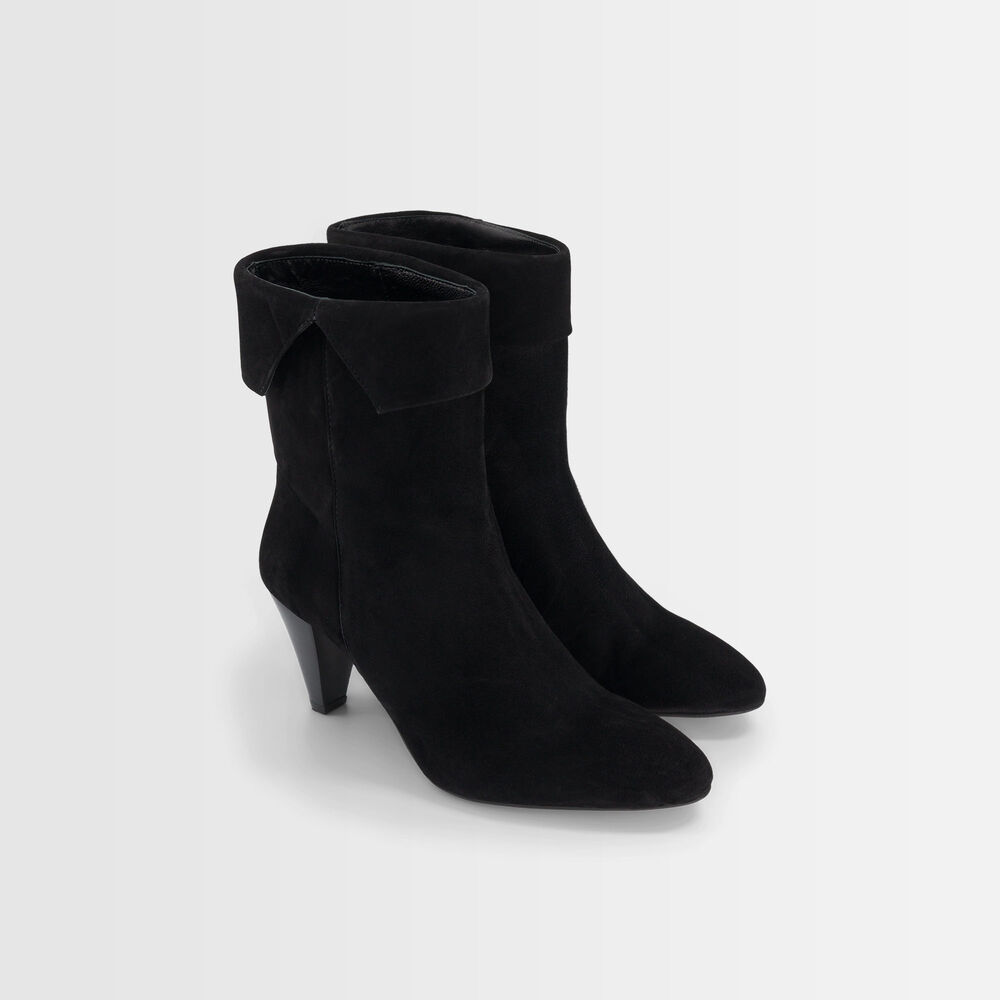 Bottines noires à talons valencia noir.