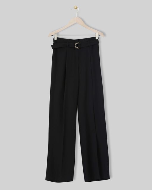 Pantalon large ceinturé emerick noir.