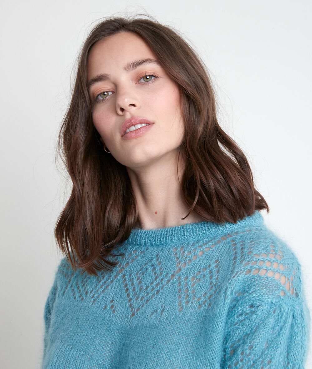 Pull en mohair mélangé alberta eucalyptus.