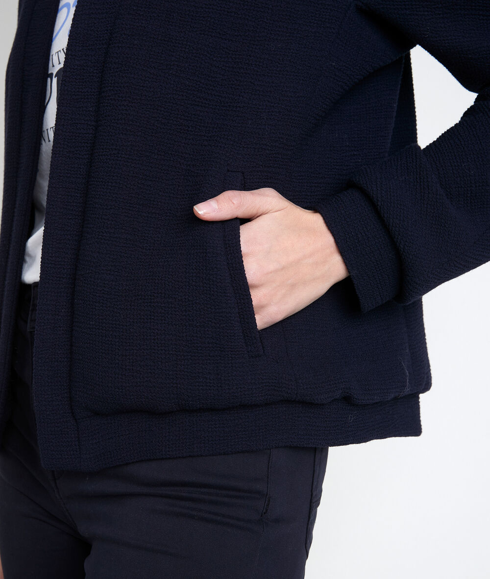 Veste gaufrée marine pia marine.