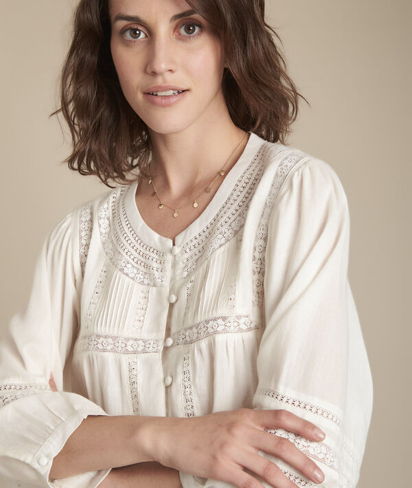Blouse écrue en dentelle Melina | 1-2-3 Blouse écrue en dentelle Melina PhotoZ | 1-2-3