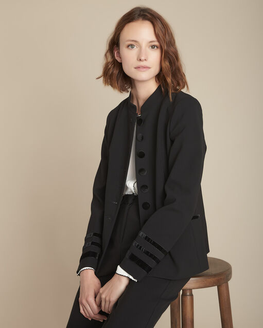 Jasje van microvezel met fluwelen details Billy (2) - Maison 123