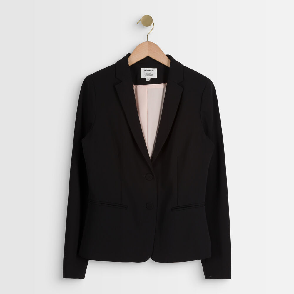 Veste en microfibre noire sarry noir.