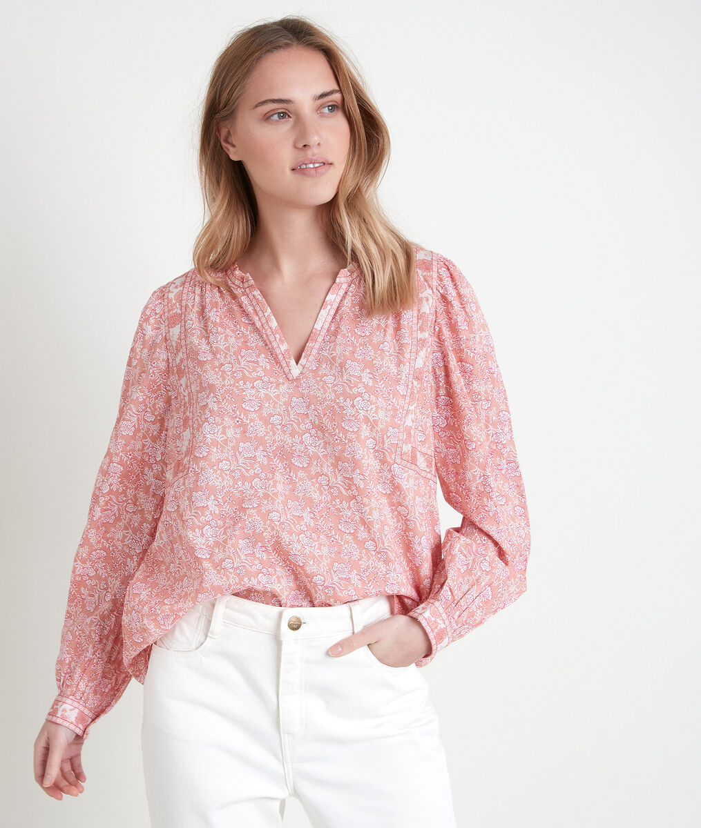 Blouse rose imprimé fleuri Tippi | 1-2-3 Blouse rose imprimé fleuri Tippi PhotoZ | 1-2-3