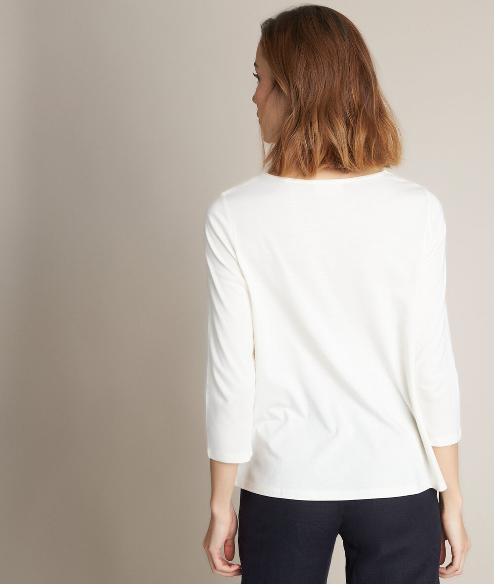 Tee-shirt en dentelle roxie ecru.