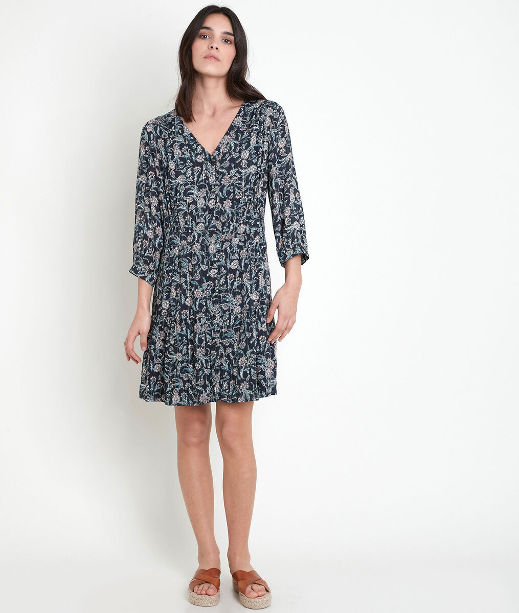 Robe bleue imprimée Louisette | 1-2-3 Robe bleue imprimée Louisette PhotoZ | 1-2-3