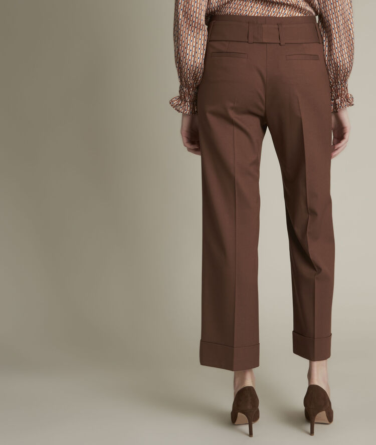 Pantalon droit cropped ivane goyave.