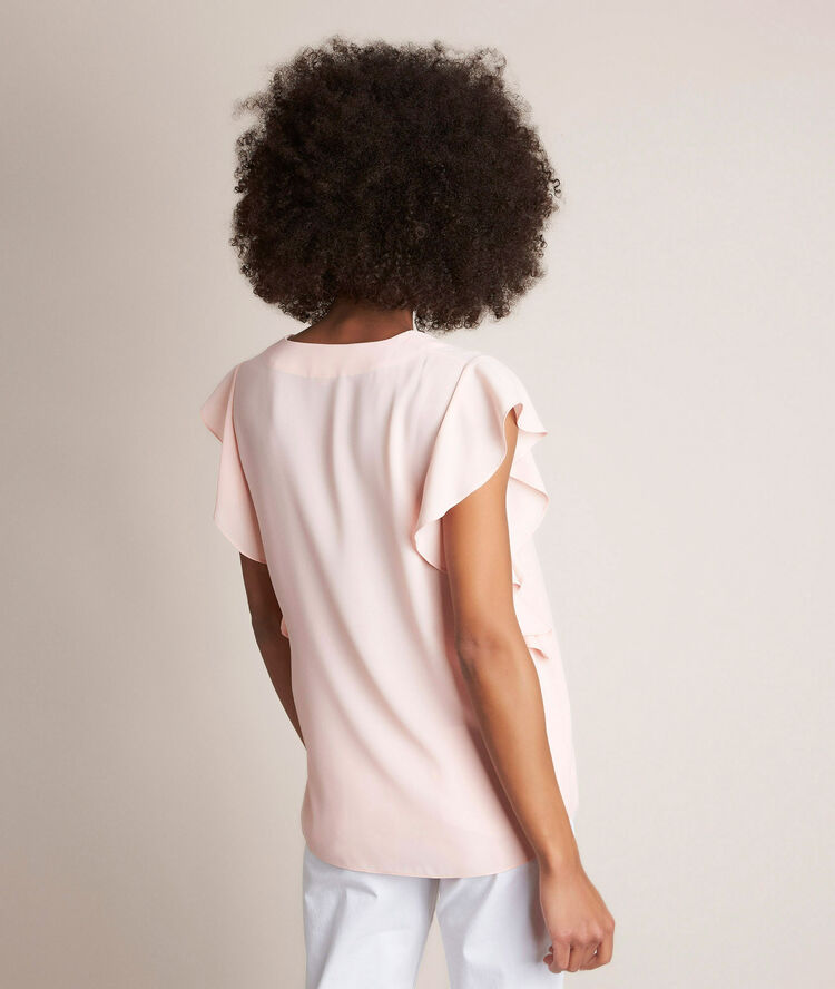 Top en polyester recyclé elfie nude.