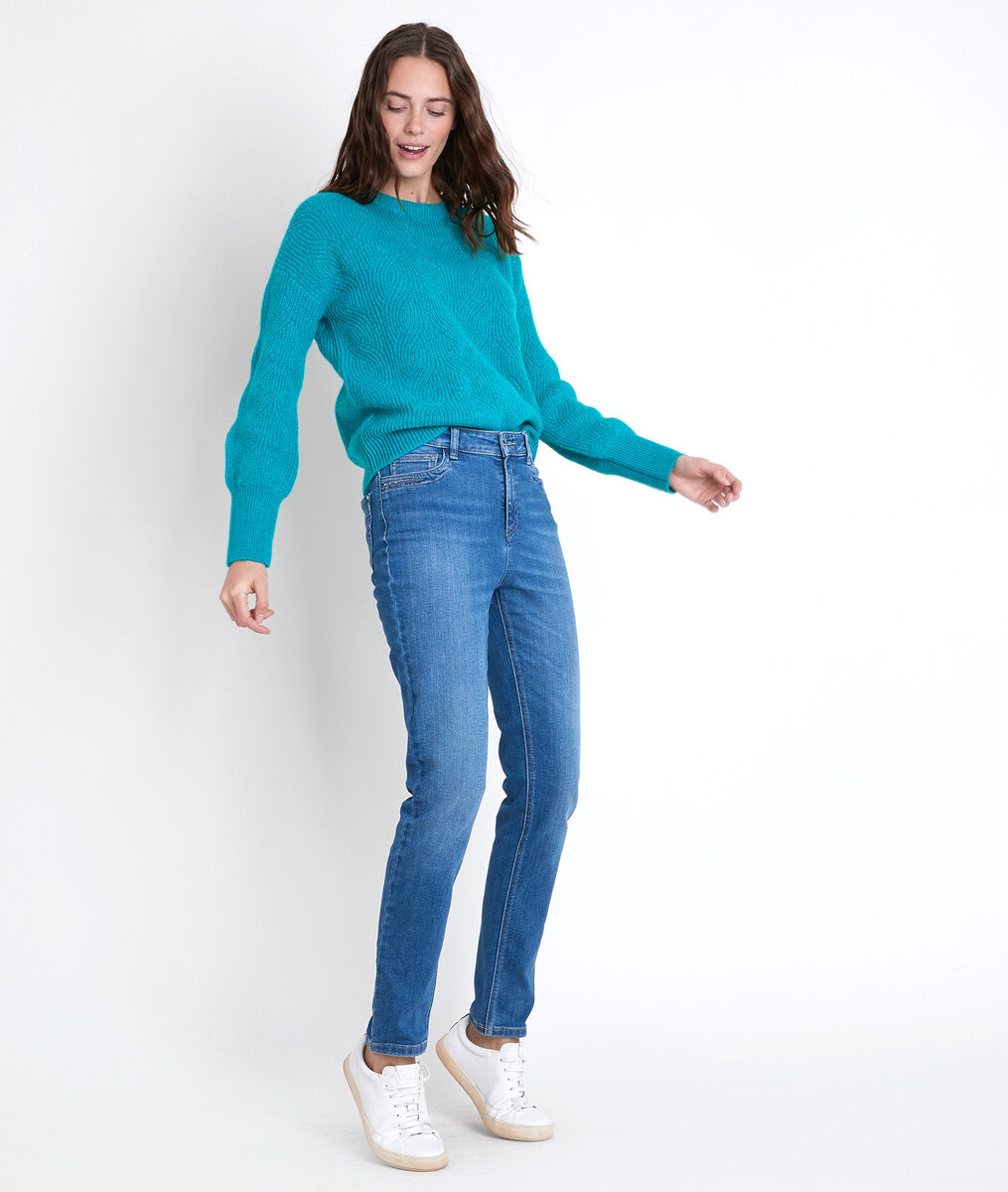 Pull en laine responsable turquoise Aleka | 1-2-3 Pull en laine responsable turquoise Aleka PhotoZ | 1-2-3